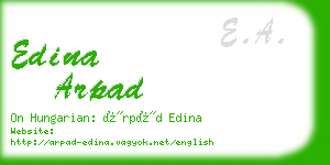 edina arpad business card